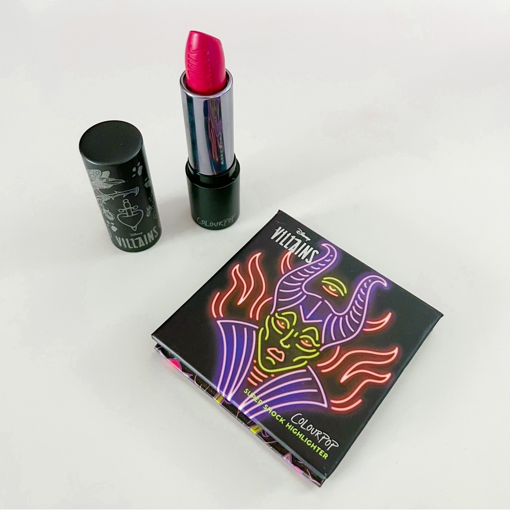 Colourpop Disney Villains Maleficent Super Shock Highlighter and Lipstick Bundle